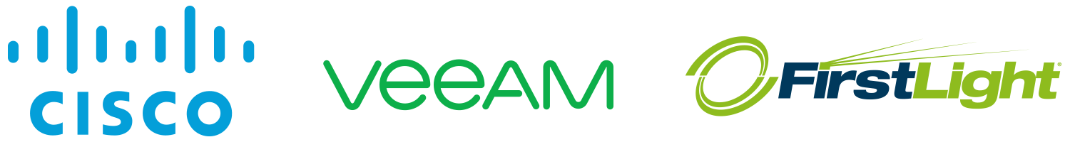 Cisco-Veeam-FirstLight-logos